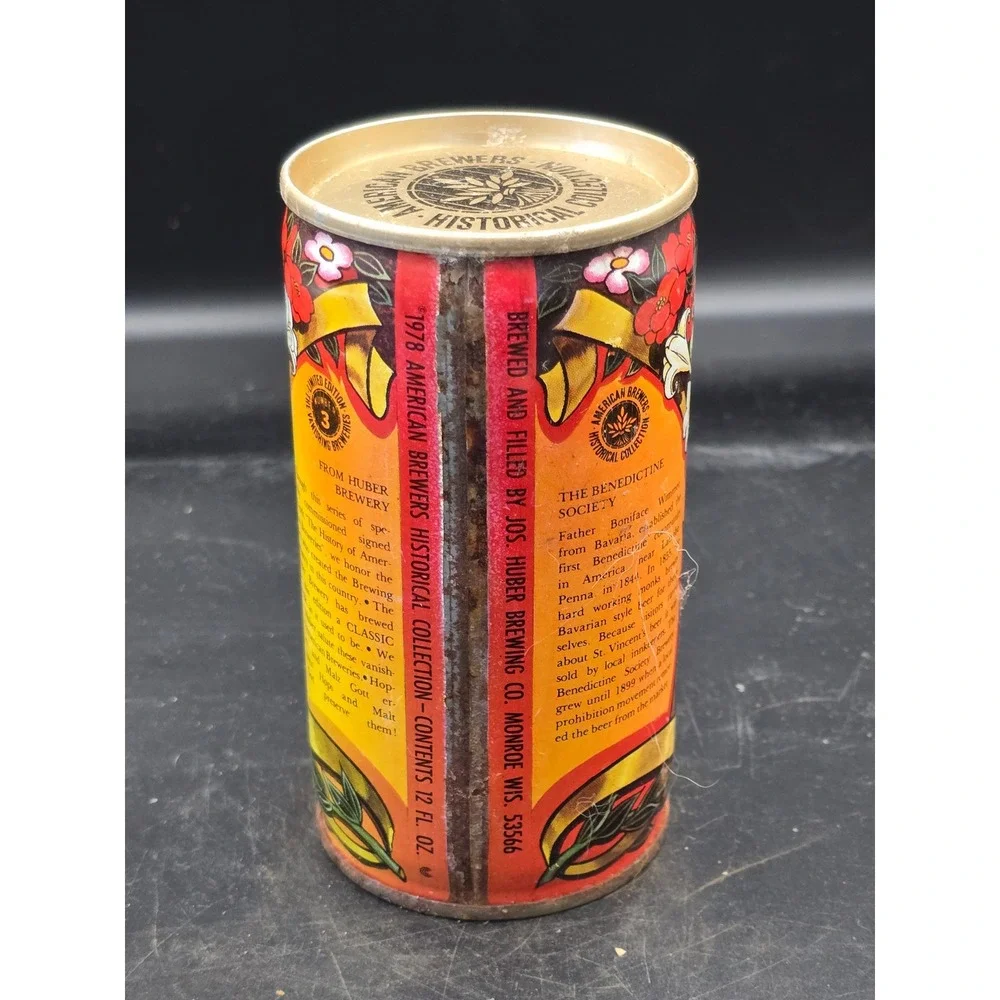 UNOPENED 1978 Jos Huber Brewery Benedectine Society Beer Can‎ Latrobe PA
